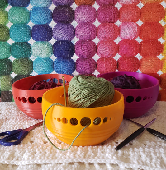 3D Printed Crochet Knit Yarn Bowl -  Yarn Art Accessory