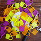 Locking Yarn Stitch Markers - Sets of 25 - 3D Printed Plastic Resin - Crochet Knit Gift