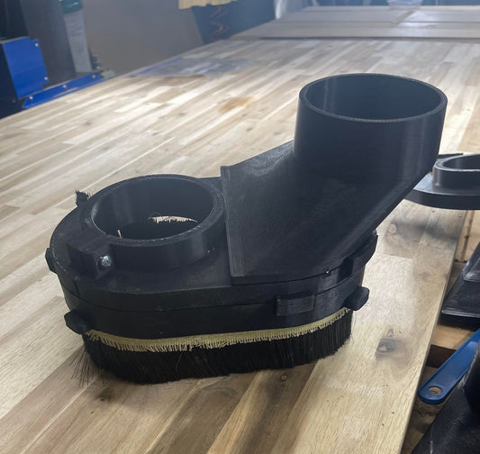 CNC Router Dust Shoe Boot with Brushes - Magnetic - Custom Made 3D Printed