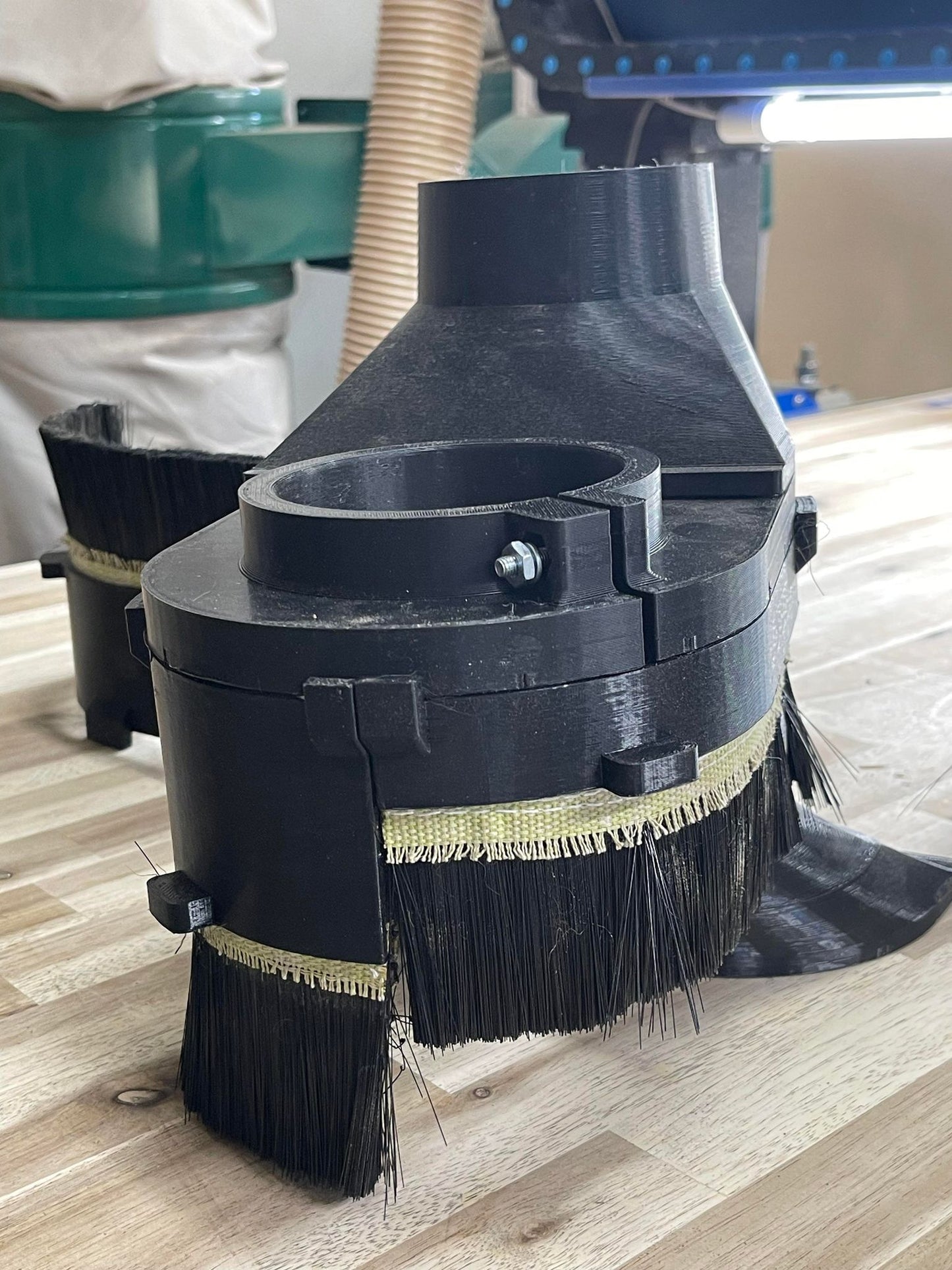CNC Router Dust Shoe Boot with Brushes - Magnetic - Custom Made 3D Printed