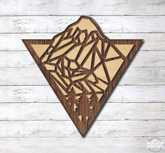 Mountain Scene ~ Laser Engraved Sign Wood Wall Art