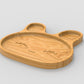 Bunny Face Kid Plate - Wood Dinner Plate - Wooden Serving Dish