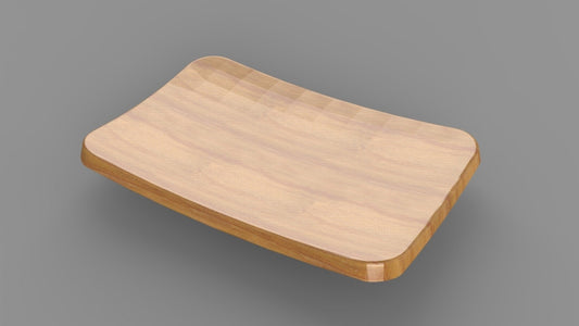 Curved Wood Charcuterie Platter - Serving Tray - 18" - Veggie Tray