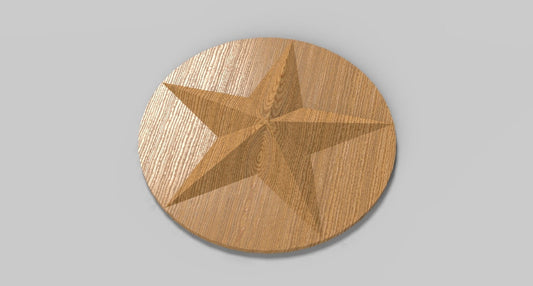 Star Platter Wood Plate - 4 Sizes - Divided Wooden Board - Serving Tray Platter