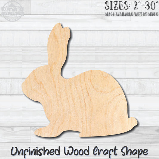 Rabbit Bunny 7 Unfinished Wood Shape Blank Laser Cut Out Woodcraft DIY Craft Supply