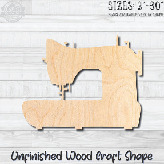 Sewing Machine 2 Unfinished Wood Shape Blank Laser Engraved Cut Out Woodcraft DIY Craft Supply