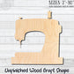 Sewing Machine 5 Unfinished Wood Shape Blank Laser Engraved Cut Out Woodcraft DIY Craft Supply