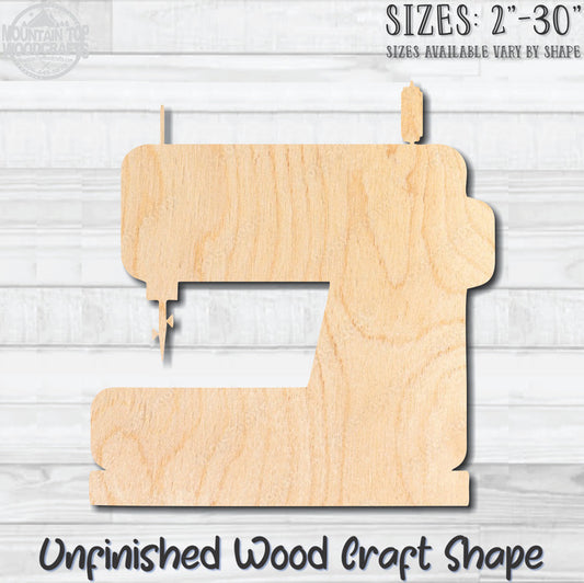 Sewing Machine 4 Unfinished Wood Shape Blank Laser Engraved Cut Out Woodcraft DIY Craft Supply